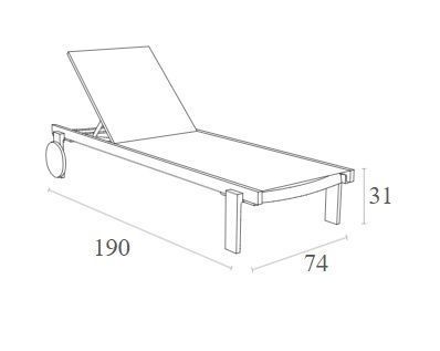 Шезлонг Siesta Onto Casablanca Taupe