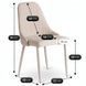 Комплект стіл MEBEL ELITE LUIGI 160(240)х90 см білий мармур/кашемір, та 4 кремових стільців TORINO