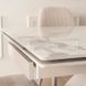Комплект стіл MEBEL ELITE LUIGI 160(240)х90 см білий мармур/кашемір, та 4 кремових стільців TORINO