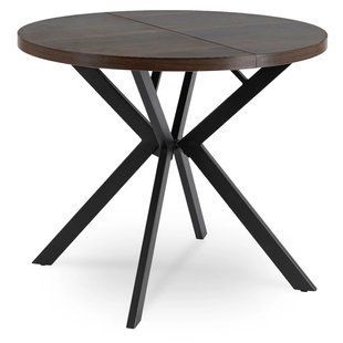 Стол раскладной круглый MEBEL ELITE LUGO 90(190)х90 см Орех реальная фотография