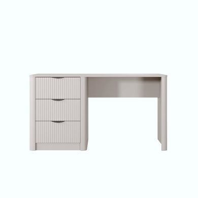 Стол компьютерный, письменный Perfect Home Ланте/Lante 3S/140 с 3 ящиками и черными ручами Беж реальная фотография
