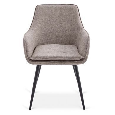 Комплект стіл MEBEL ELITE ALICANTE 160(200)х90 см Чорний/Горіх та 4 стільці EDRICK Коричневий жива фотографія