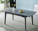 Стол раскладной BERLIN CERAMIC Intarsio 140(180)x80 Серый Мат Керамика Черный