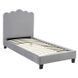 Кровать MEBEL ELITE CRATER Velvet 90x200 см Серый