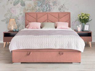 Кровать Morena Velvet Signal 160x200 Антично-розовый реальная фотография