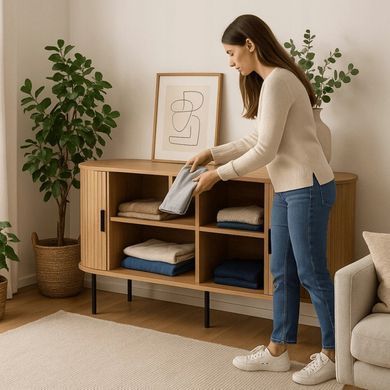 Комод MEBEL ELITE TRISH 140 Дуб жива фотографія