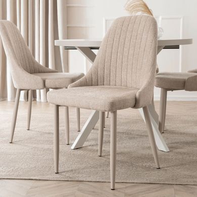 Стілець MEBEL ELITE TORINO, тканина Кремовий жива фотографія