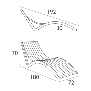 Комплект 2 шезлонга Onto Siesta Slim + Стол Siesta Ocean Side Table - Taupe