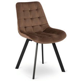 Стул бархатный MEBEL ELITE RICK Velvet Коричневый реальная фотография