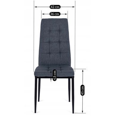 Комплект стол раскладной MEBEL ELITE CLARK 120(160)х80 см Дуб артизан/черный +4 стула TEX Темно серый реальная фотография
