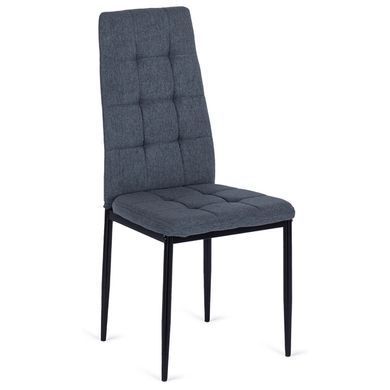 Комплект стол раскладной MEBEL ELITE CLARK 120(160)х80 см Дуб артизан/черный +4 стула TEX Темно серый реальная фотография