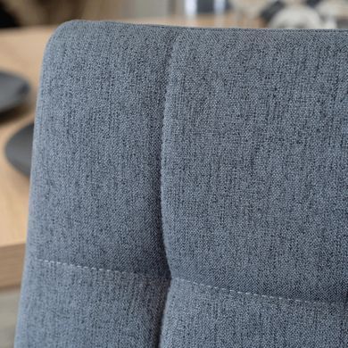 Комплект стол раскладной MEBEL ELITE CLARK 120(160)х80 см Дуб артизан/черный +4 стула TEX Темно серый реальная фотография