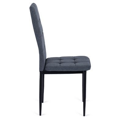 Комплект стол раскладной MEBEL ELITE CLARK 120(160)х80 см Дуб артизан/черный +4 стула TEX Темно серый реальная фотография