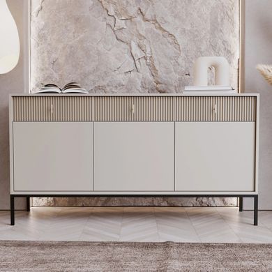 Комод MEBEL ELITE MARCOS 154 Белый реальная фотография