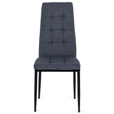 Комплект стол раскладной MEBEL ELITE CLARK 120(160)х80 см Дуб артизан/черный +4 стула TEX Темно серый реальная фотография