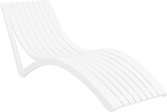 Комплект із 2 шезлонгів Onto Siesta Slim + Стіл Siesta Ocean Side Table - White жива фотографія