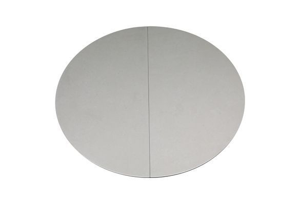 Стіл розкладний GENEWA CERAMIC Intarsio 105(140)x105 бежевий/чорний жива фотографія