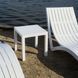 Комплект із 2 шезлонгів Onto Siesta Slim + Стіл Siesta Ocean Side Table - White