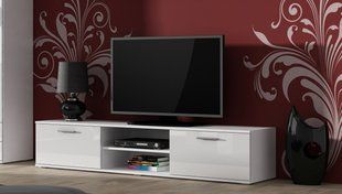 ТВ Тумба SOHO RTV Cama 180 Білий Мат / Білий Глянець жива фотографія