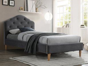 Кровать CHLOE VELVET Signal 90x200 Серый реальная фотография