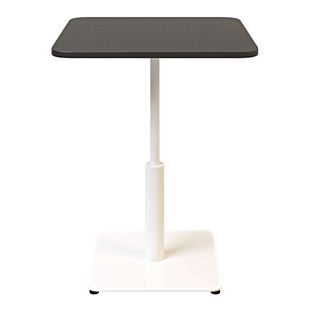 Стол Ibiza Soft light Lovko 70x70 Белый металл/черный реальная фотография