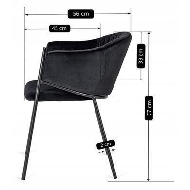 Стул MEBEL ELITE INNES 2 Черный реальная фотография