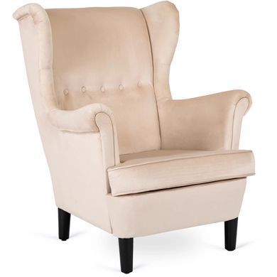 Крісло м'яке оксамитове MEBEL ELITE KLARIS 2 Velvet Беж