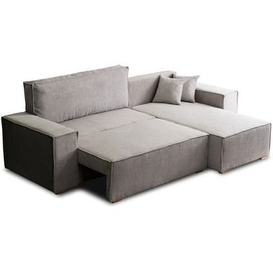 Угловой диван универсальный MEBEL ELITE ALEX 262 см ткань Серый