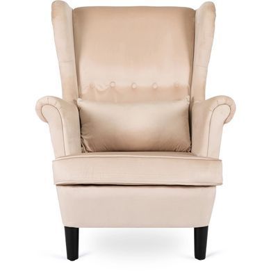 Крісло м'яке оксамитове MEBEL ELITE KLARIS 2 Velvet Беж
