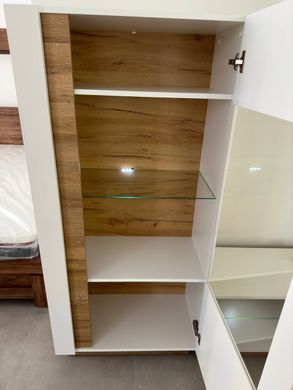 Вітрина низька Perfect Home Арко / Arco 1-дверна 1D1W/72 Білий глянець/дуб грандсон жива фотографія