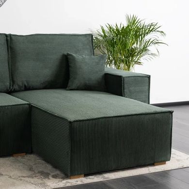 Угловой диван универсальный MEBEL ELITE ALEX 262 см ткань Зеленый