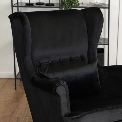 Крісло м'яке оксамитове MEBEL ELITE KLARIS 2 Velvet Чорний