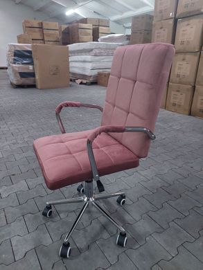 Офісне крісло S-222 Velvet Intarsio Антична Роза жива фотографія