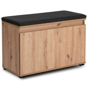 Тумба для взуття MEBEL ELITEM PRATO 80 Дуб Артизан/графіт жива фотографія