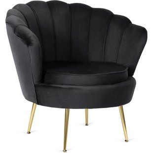 Кресло мягкое бархатное MEBEL ELITE ANGEL Velvet Черный