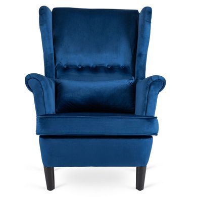 Кресло мягкое бархатное MEBEL ELITE KLARIS 2 Velvet Синий