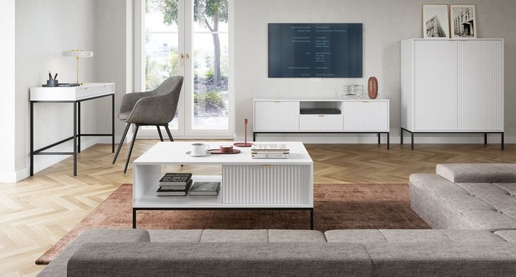 Стол туалетный Perfect Home Нова / Nova T104 черный Белый реальная фотография
