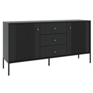 Комод MEBEL ELITE SOFT 154 Чорний жива фотографія