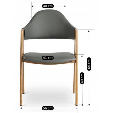 Стул MEBEL ELITE WILLY экокожа Серый реальная фотография