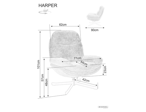 Крісло HARPER Signal Чорний