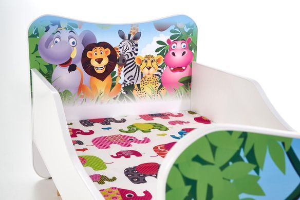 Кровать детская HAPPY JUNGLE Halmar 76x145 реальная фотография