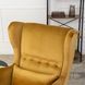 Кресло мягкое бархатное MEBEL ELITE KLARIS 2 Velvet Горчичий