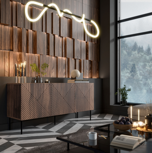 Комод ART DECO 3D 100x55 Cama Вармінський Горіх жива фотографія