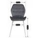Стул бархатный MEBEL ELITE LUCKY Velvet, Серый/Белый