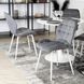 Стул бархатный MEBEL ELITE LUCKY Velvet, Серый/Белый