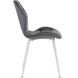 Стул бархатный MEBEL ELITE LUCKY Velvet, Серый/Белый