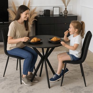 Стол MEBEL ELITE LAUREN 60X60 Черный реальная фотография