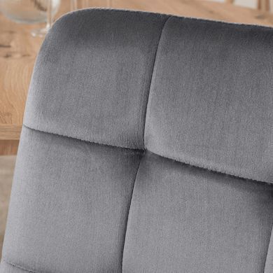 Комплект стіл MEBEL ELITE HARRY 102(142)х102 см,, дубовий ремісник, та 6 стільців FREDY, сірого кольору жива фотографія