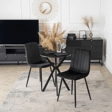 Стол MEBEL ELITE LAUREN 60X60 Черный реальная фотография