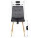 Комплект стіл MEBEL ELITE HARRY 102(142)х102 см,, дубовий ремісник, та 6 стільців FREDY, сірого кольору